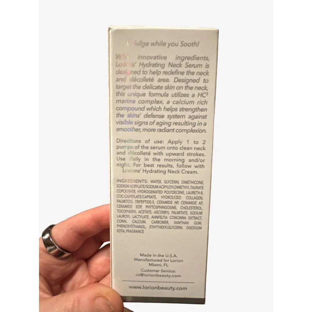 Lorion Hydrating Neck Serum 40ML / 1.35 Fl Oz Anti-Aging Moisturizer With Box - Picture 3 of 3